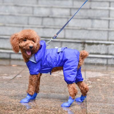 China Eco-Friendly Dog Rainboots Dog Shoes LEISURE Waterproof Silicone Dog Shoes Outdoor Comfortable Pet Supplies for sale