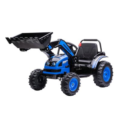 China Ride On Gift Attractive Baby Toy 2021 Kids Electric Ride On Tractor With Front Loader Kids Driving Plastic Tractor Ride On Car for sale