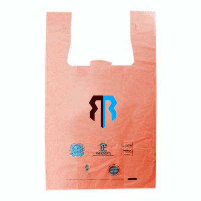 China Custom Hot Shock Restance Shock Resistance Seal Logo Printing T-shirt Shopping Plastic Bag for sale