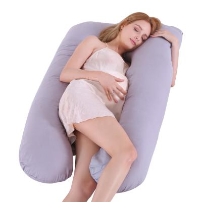 China Folded Body Maternity Pillow With Full U-Shaped Cotton Cover Pregnancy Pillow Can Support Back/Neck/Leg And Abdomen for sale