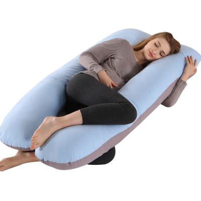 China Folded Full Body U Shaped Pillow and Back, Hip, Leg and Abdomen Maternity Support with Removable Washable Cotton Pillowcase for sale