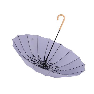 China CLASSIC Custom Color Straight Wooden Handle Wooden Umbrella for sale