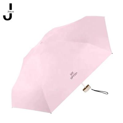 China Cute Portable Ultra Low Folding Umbrella 5 Times Mini Pocket Umbrella UV Sun Protection for sale