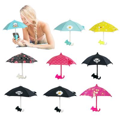 China Wholesale Hot Popular Cute Cartoon HuaMJ Amazon Sun Shade Mini Suction Cup Stand Holder Cute Umbrella for sale