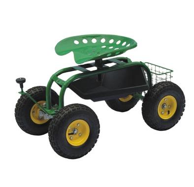 China Durable Rolling Garden Planting Seat With Flat Free Tires Garden Seat Cart for sale