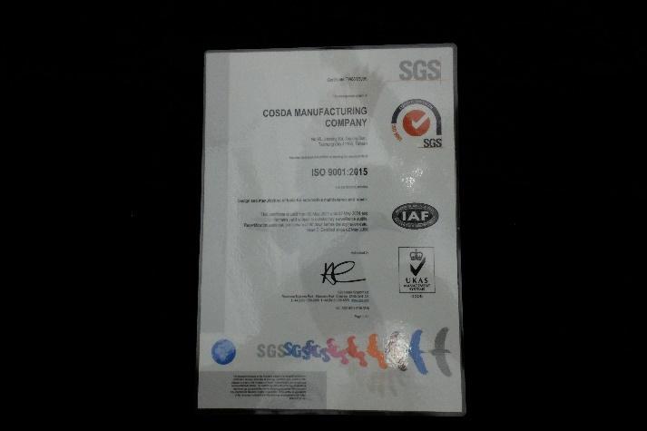 ISO9001 - COSDA MANUFACTURING COMPANY