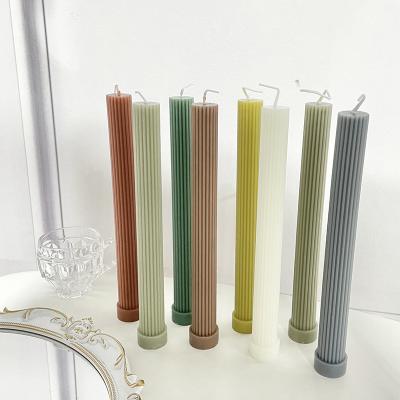 China Wholesale Scented Luxury Private Label Handmade Colored Soy Wax Packing Decorative Party Long Scented Candles for sale