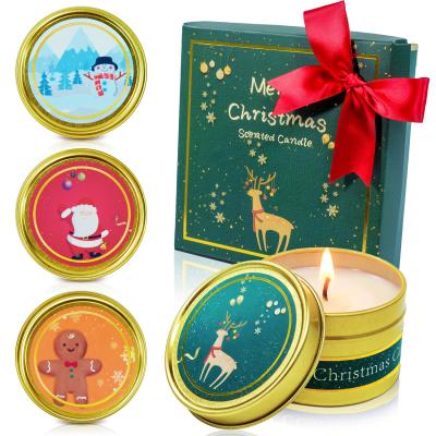 China ENO Birthdays Holiday Wholesale 4oz Scent Scented Candle Custom Candle Gift Set 4pcs Tin Candle Set For Holiday for sale