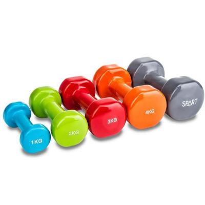 China Colorful Gym Rubber Covered Hot Sale Workout Exercise Dumbbell Sports Weigh Fitness Training Vinyl Dumbbell Set for sale