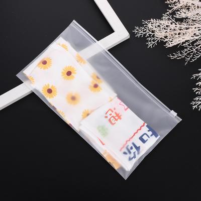 China Transparent PE Plastic Poly Zip Lock Recyclable Custom Printing Frosted Packaging Bags For Clothes for sale