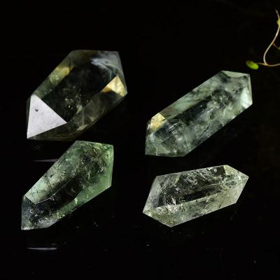 China Natural Africa Point Prehnite Green Gemstone Obelisk Crystal Geodes Stone Towers Prehnite for sale