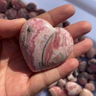 China High Quality Polished Carved Rhodochrosite Heart From Europe For Decoration for sale