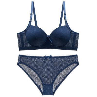 China Women Breathable Lace Plus Size Bra Brief And Padded Bra Sets Ultra Thin Women Underwear And Bikinis Bra Big Cup Padded Bra Sets for sale