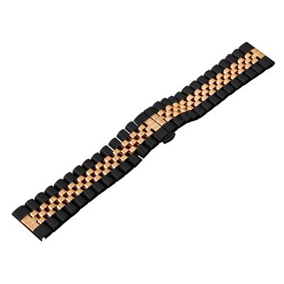 China Luxury New 20mm 22mm Wearable Metal Watch Strap For Samsung Galaxy Watch 4 20mm 22mm Stainless Steel Metal Band For Huawei Watch GT2 3 for sale