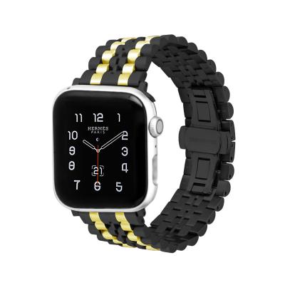 China Wearable Fashion For Apple 45mm 41mm 40mm 42 mm 44mm Metal Stainless Steel Band 38mm Luxury Watch Strap 2021 for sale