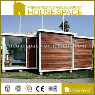 China Living Parking Lot 20ft Container House With Wood Cladding for sale