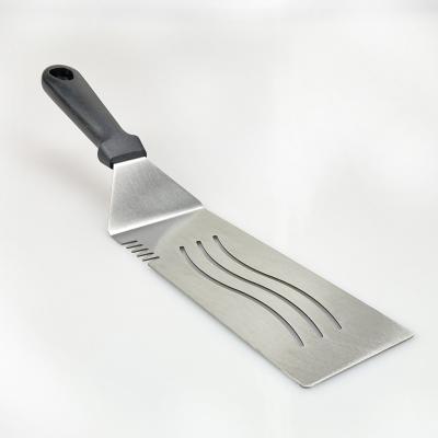 China Sustainable Metal Stainless Steel Griddle Spatula Teppanyaki Spatula Pancake Flipper for sale