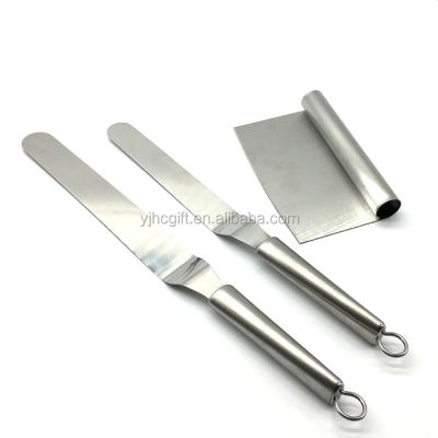 China Amazon Stainless Steel Disposable Spatula And Dough Hot Selling Icing Scraper&chopper for sale