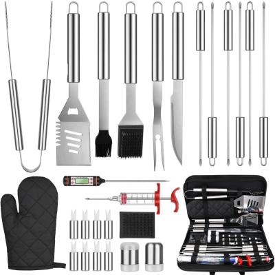 China Easily Cleaned BBQ Grill Accessories 27 Pcs GRILL ALL UP Stainless Steel Grill Tool Kit Grilling Kit Gift for sale