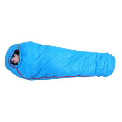 China Waterproof Portable Thickened Warm Adult Envelope Type Duck Down Mummy Sleeping Bag For Cold Weather for sale