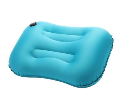 China Protector Outdoor Air Neck Travel Pillow Camping Nap Logo Easy Carrying Inflatable Pillow for sale