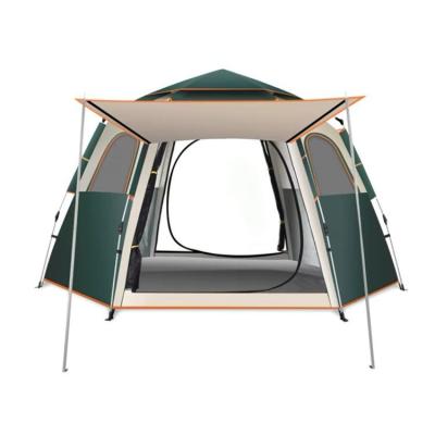 China Hexagonal automatic single-layer outdoor portable large folding tent camouflage/field game factory direct sales for sale