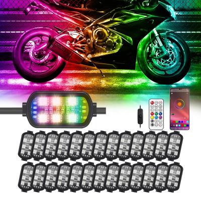 China Brake Light 26Pods Golf Cart Accessories LED Strip Light Exterior Decoration 12v APP Remote Control light Body Kit Off Road for sale