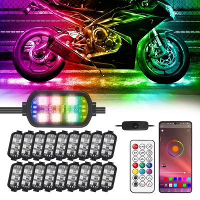 China Brake Light 18Pods Motorcycle Accessories Indonesia Signal Light Motorcycle LED Lighting Systems Para Motos Flashing Lights for sale