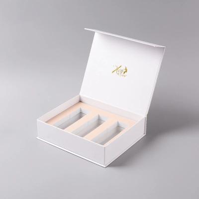 China Recyclable Textured Luxury Cosmetic Skincare Beauty Packaging Boxes Shipping Cardboard With Magnetic Lid for sale