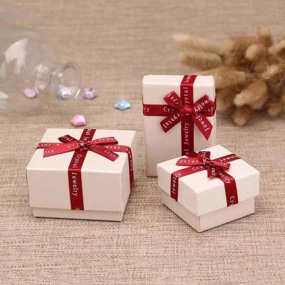 China Recyclable White Birthday Square Small Custom Gift Boxes Packaging Lid And Base Box for sale