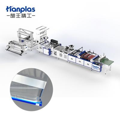 China HP-2ZA factory super high speed 2 lane polyethylene waterproof slider zipper lock bag making machine for sale