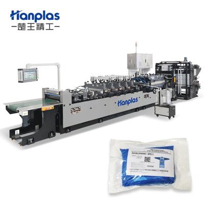 China Factory HP-L-T Medical Supplies Packaging Bag Make MachineKraft Laminated Transparent Film Three Side Sealing Paper Bag Making Machine for sale