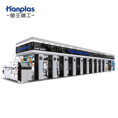 China Hotels HTRP-300ES High Speed ​​Electronic Line Shaft Rotogravure Plastic Film Roll Printing Machine for sale