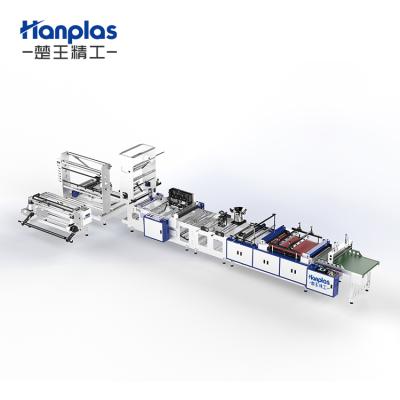 China Factory good quality high speed plastic film folding pouch bag making machine automatic slider zipper bag making machine for sale