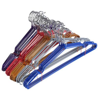 China Wholesale Multifunctional Anti Slip PVC Coated Metal Wire Color Hangers By Manufacturers for sale