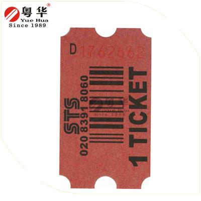 China 180g Colorful Single Roll Raffle Ticket Paper For Upright Arcade Redemption Game Machine for sale