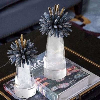 China Crystal Accessories Brass Crafts Decoration Accessories Home Decoration Ornaments Living Room Nordic Light Luxury Wine Cabinet Office Study for sale