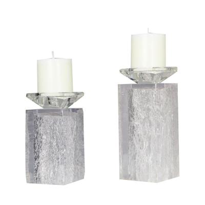 China Home Decorative Candlestick Modern Simple Candle Holder Home Decoration Living Room Accessories Crystal Candlestick for sale