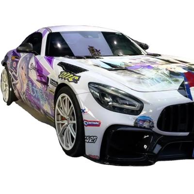 China Exterior Decoration 1.52*18 meters 3 layers gloss custom design cartoon printing car wrapprintable vinyl for sale