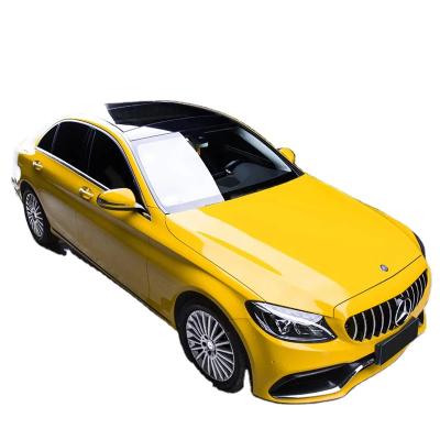 China Business/Luxury 1.52*17m Crystal Sunflower Yellow super gloss crystal 3m car wrap vinyl color vehicle wraps material for sale