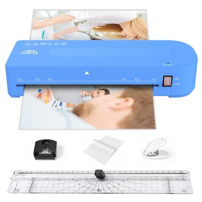 China Waterproof Thermal Photo Paper Machine Desktop Laminating Machine Pocket Laminator A4 Size Protective Luminous Set for sale