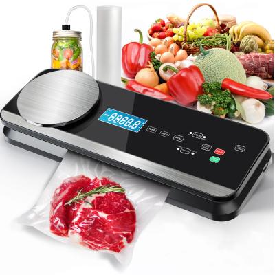 China Hotel 7 in 1 Automatic Vacuum Sealer Bag Sealer Home Vacuum Air Sealer with Kitchen Scale for sale