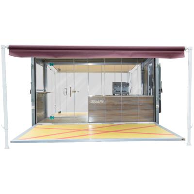 China Commercial Catering Customized Mobile Cafe With Aviation Aluminum Shell Cafe for sale