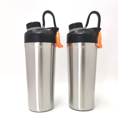 China NEW Durable 600ML 820ML Double Wall Stainless Steel Gym Bottle Protein Shaker Bottle With Custom Logo for sale