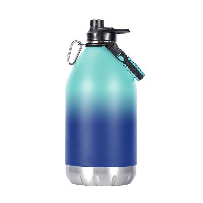 China 128 oz PORTABLE Double Beer Jug Stainless Steel Wall Insulated Vacuum Insulated Tall Water Bottle With Handle for sale