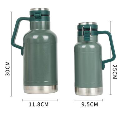 China PORTABLE Stainless Steel Double Wall Beer Shaker Vacuum Insulated Water Jug With Handle for sale