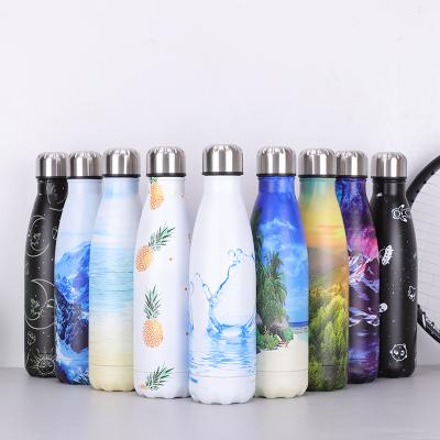 China Viable Flasks Vacuum 2021 Double Wall Stainless Steel Water Bottle Cola Thermos Shaped With Custom Logo for sale