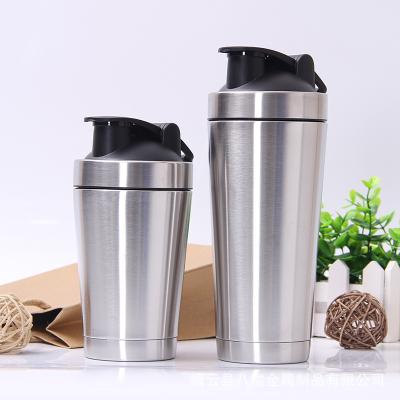 China Custom Logo 750ml Stainless Steel Shaker Bottle Lightweight Viable 25 oz Gym Bottle Protein Shaker Bottle for sale