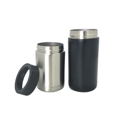 China Hot Selling Viable Insulated Free Can Stand Beer Can Insulator Holder Slim Stainless Steel Box Cooler for sale