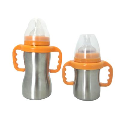 China Sublimation Free Custom Made Baby Stainless Steel Milk Bottle BPA Baby Feeding Bottle for sale